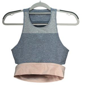 Outdoor Voices Blue and Blush Sports Bra